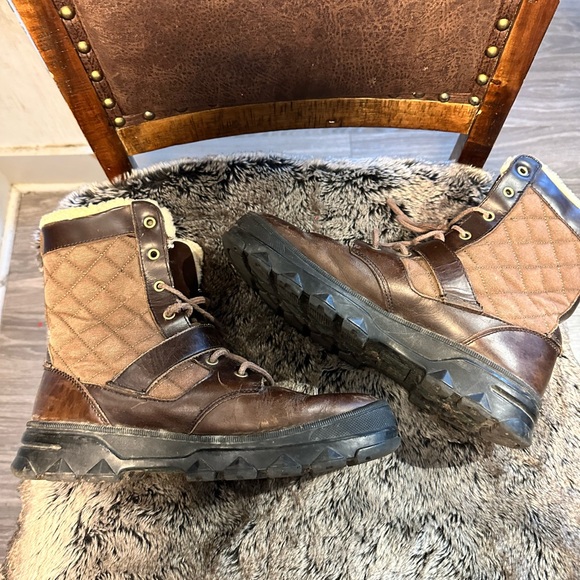 Polo RalphLauren Hayward Quilted Laceup Shearling Upper/Lining Buckle Snow Boots - Picture 7 of 12